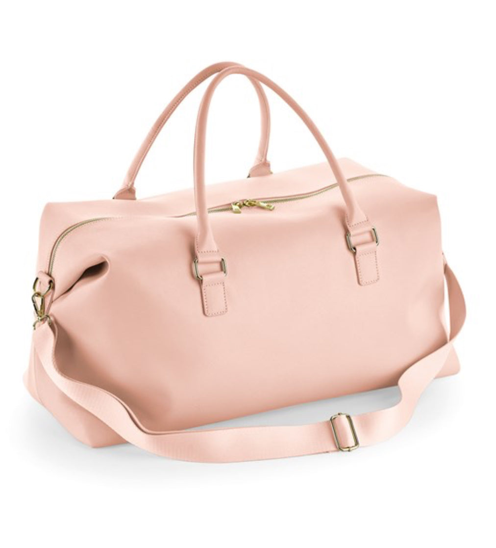 Pink weekender duffle online