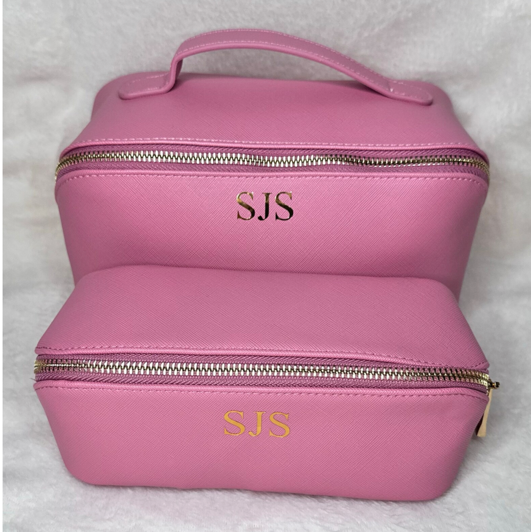Fold out Make up bag - Pink Small