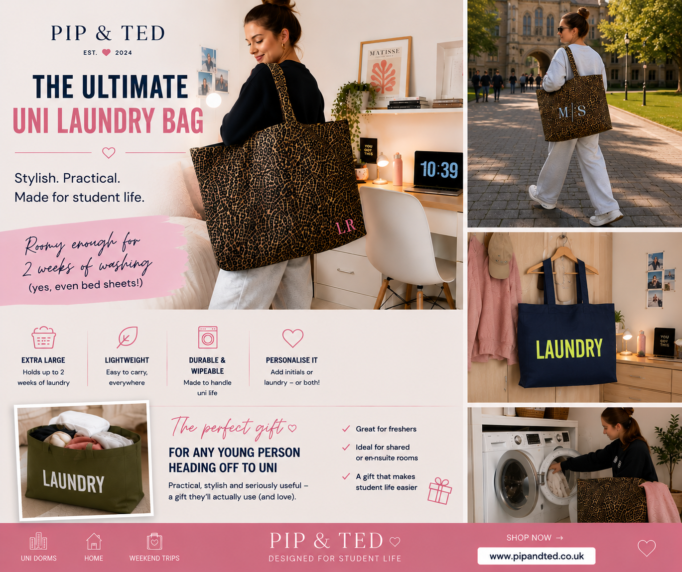 LEOPARD LAUNDRY BAG